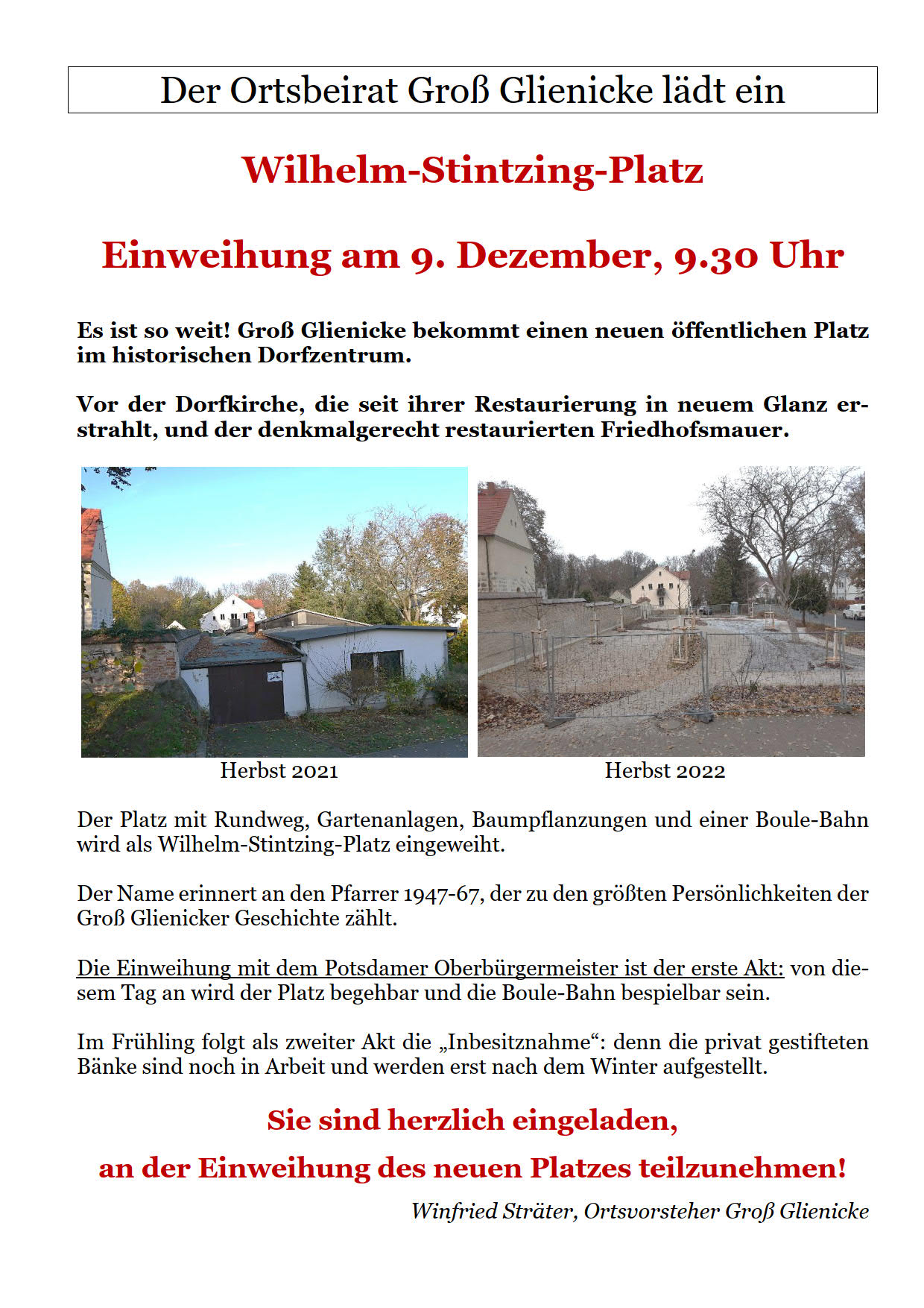 12-09 Einweihung Wilhelm-Stintzing-Platz Kirche